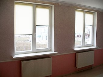Тканевые ролеты (вид изнутри)